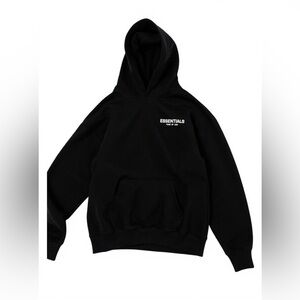 Essentials Black Pullover Hoodie